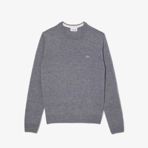 Lacoste Regular Fit Speckled Print Ull Jersey Grå | 9216-GHLSX