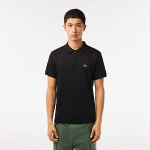 Lacoste Regular Fit Ultra Soft Bomull Jersey Svarte | 3794-NRMHW