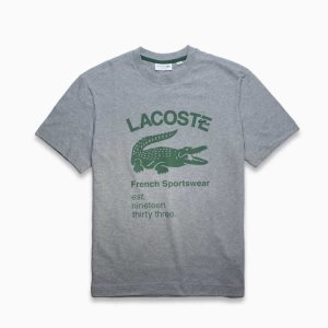 Lacoste Relaxed Fit Crocodile Grå | 1756-CKHYD