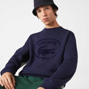 Lacoste Relaxed Fit Organic Bomull Marineblå Blå | 1895-POTLC