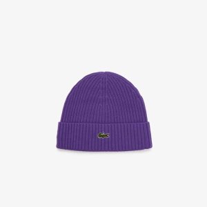 Lacoste Ribbet Ull Beanie Lilla | 9871-DMKRH