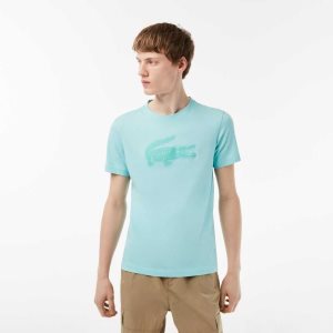 Lacoste SPORT 3D Print Crocodile Pustende Jersey Lyse Grønn Grønn | 7689-JHLON