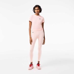 Lacoste SPORT 7/8 Length Recycled Polyester Leggings Rosa | 8425-UMYCI