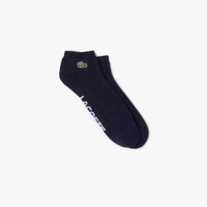 Lacoste SPORT Branded Stretch Bomull Low-Cut Marineblå Blå Hvite | 4918-WAGFX