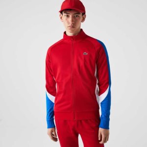 Lacoste SPORT Classic Fit Zip Tennis Rød Blå Hvite | 1842-KLMPQ