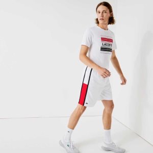 Lacoste SPORT Colorblock Panels Lette Hvite Rød Svarte | 6713-LHAKE