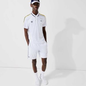 Lacoste SPORT French Open Edition Lette Stretch Hvite Marineblå Blå | 8695-XLCSN