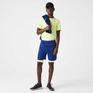 Lacoste SPORT Layered Blå Gul Hvite | 1308-APXTV