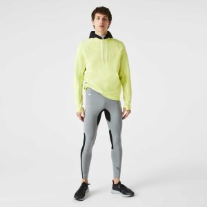 Lacoste SPORT Leggings Grå Svarte Hvite | 4271-JXRMQ