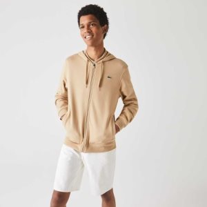 Lacoste SPORT Lette Bi-material Hoodie Beige | 3957-BOTKJ