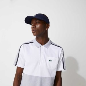 Lacoste SPORT Pique And Fleece Tennis Visor Marineblå Blå | 2350-AFEQC