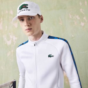 Lacoste SPORT Printed Zip Tennis Hvite | 9238-FRLJZ