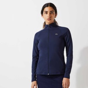 Lacoste SPORT Pustende Ergonomic Zip Golf Jacket Marineblå Blå | 2637-EKAJQ