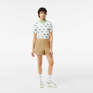 Lacoste SPORT Stretch Golf Bermuda Beige | 5806-VMFSU