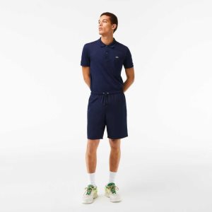 Lacoste SPORT Tennis Solid Diamond Weave Marineblå Blå | 1357-JCIFD