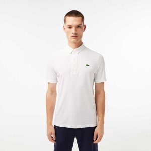 Lacoste SPORT Textured Pustende Golf Hvite | 6580-AXMNT