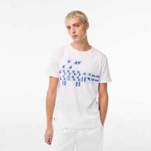 Lacoste SPORT x Novak Djokovic Printed Hvite | 5213-AMZYH