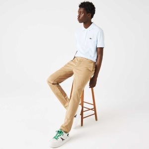 Lacoste Slim Fit Stretch Bomull Beige | 2134-PWNBJ