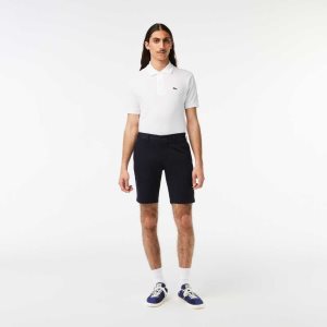 Lacoste Slim Fit Stretch Bomull Bermuda Marineblå Blå | 4308-DBCWZ