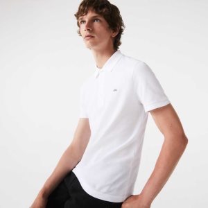 Lacoste Slim Fit Stretch Bomull Pique Grey Crocodile Hvite | 2875-AUOND