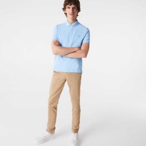 Lacoste Smart Paris Stretch Bomull Blå | 5729-UAMWG