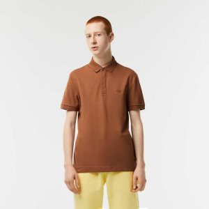 Lacoste Smart Paris Stretch Bomull Lyse Brune | 4128-YDCHG