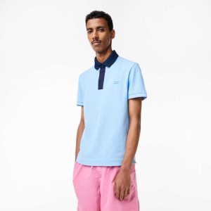 Lacoste Smart Paris with cotton Petit Pique Blå Marineblå Blå | 4372-KZSDF