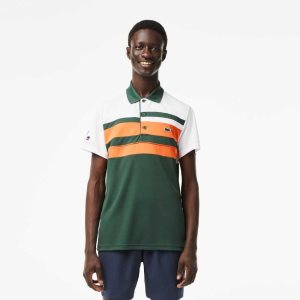 Lacoste Sports Miami Open Edition Stripe Hvite Oransje Grønn | 9137-YJXNO