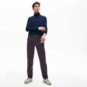 Lacoste Stretch Bomull Chino Marineblå Blå | 4125-VJAPL