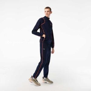 Lacoste Tennis High-Neck Jogger Set Marineblå Blå Oransje | 5714-NZFUH