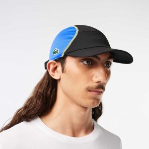 Lacoste Tennis Mesh Panel Svarte Blå Gul | 5274-OSVZA