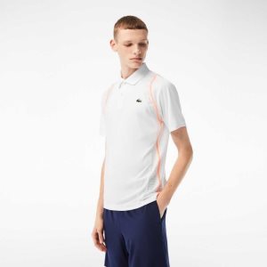 Lacoste Tennis Recycled Polyester Hvite Oransje | 5407-UCZNA