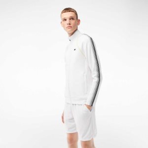 Lacoste Tennis x Daniil Medvedev Zipped Hvite Gul | 6731-MJIUG