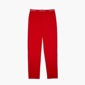 Lacoste Ultra-Soft Bomull Jersey Pajama Bottoms Rød | 5632-LUBYS