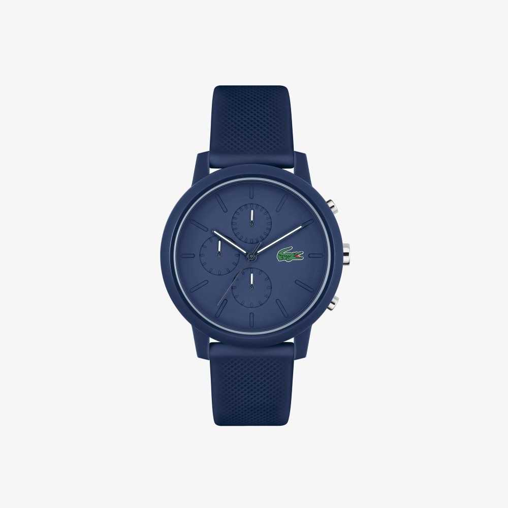 Lacoste 12.12 Chrono Blue Silikon Blå | 9207-BIGNO