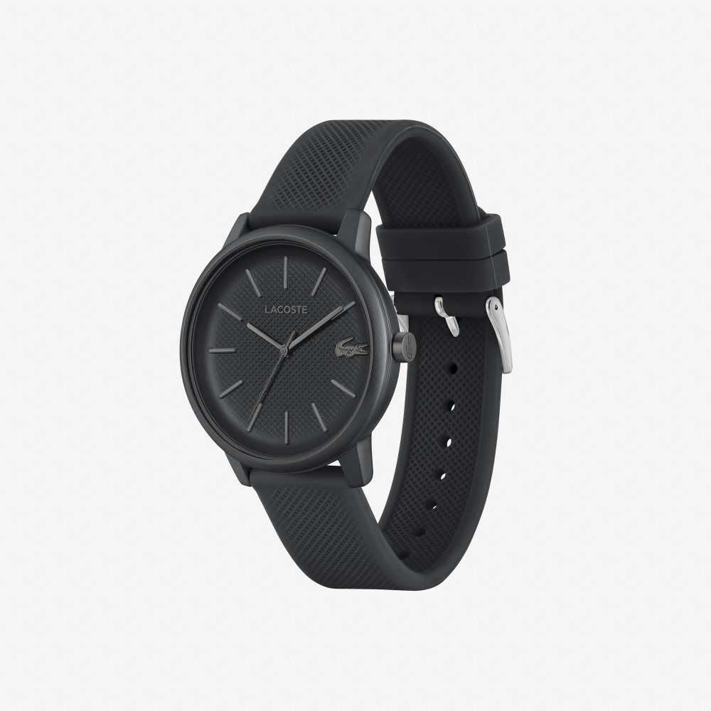 Lacoste 12.12 Move 3 Hands Black Silikon Svarte | 5810-XTOWE