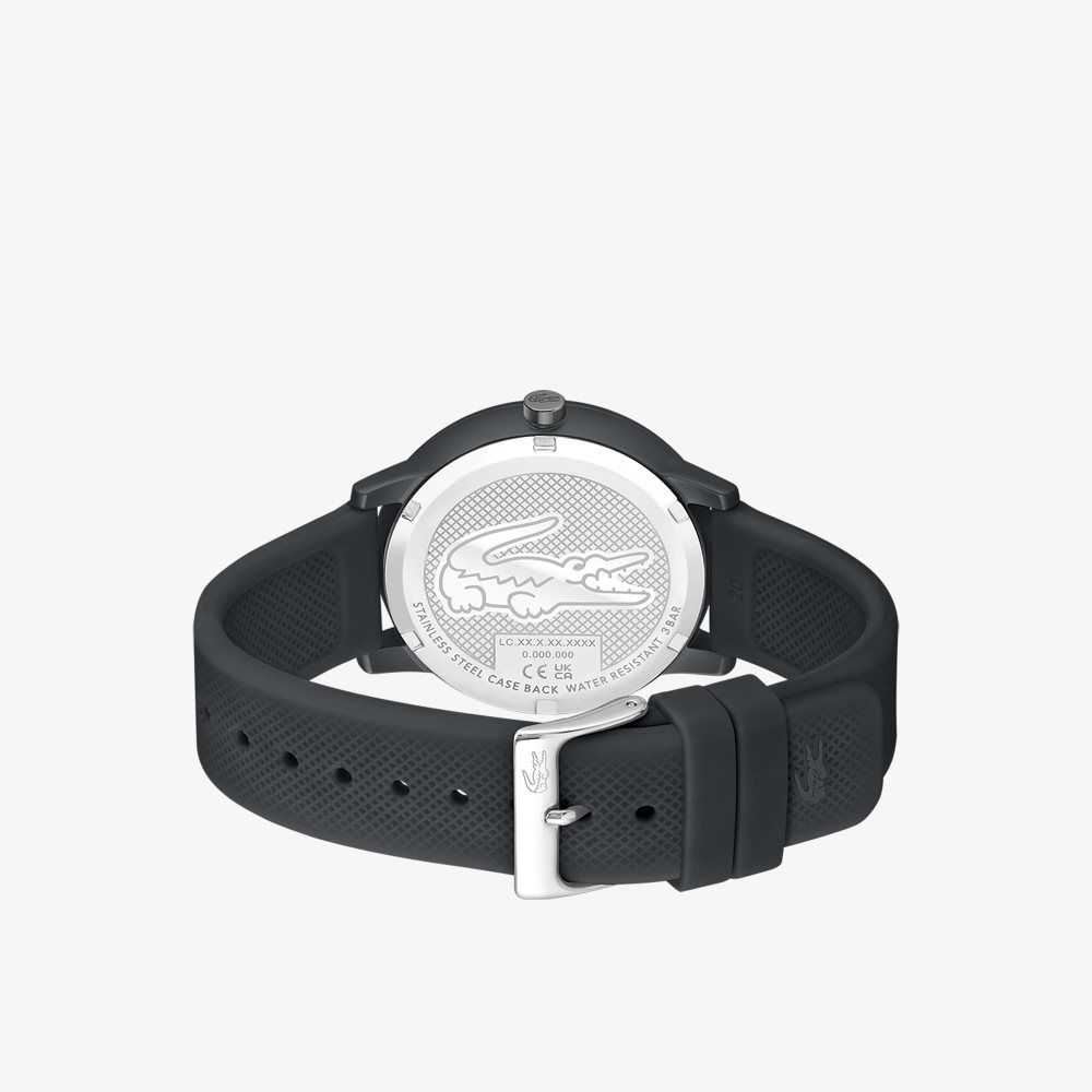 Lacoste 12.12 Move 3 Hands Black Silikon Svarte | 5810-XTOWE