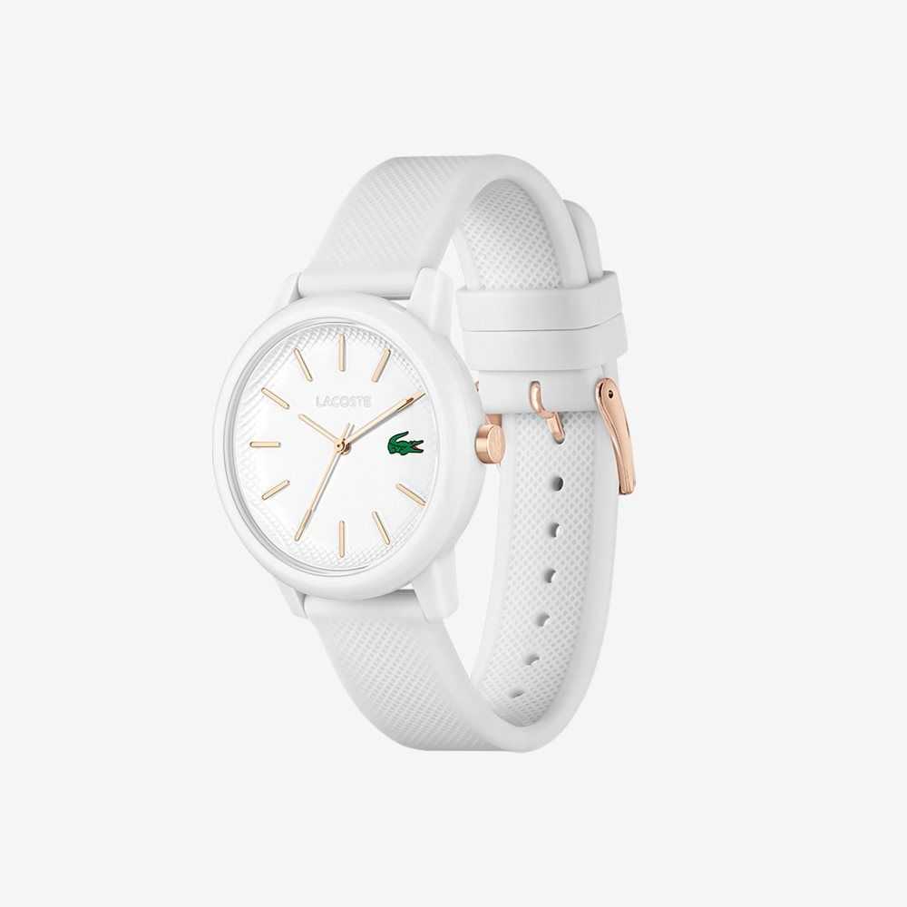 Lacoste 12.12 White Silikon Reima Hvite | 1064-UESTY