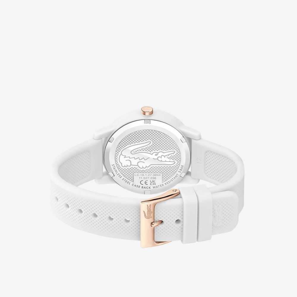 Lacoste 12.12 White Silikon Reima Hvite | 1064-UESTY