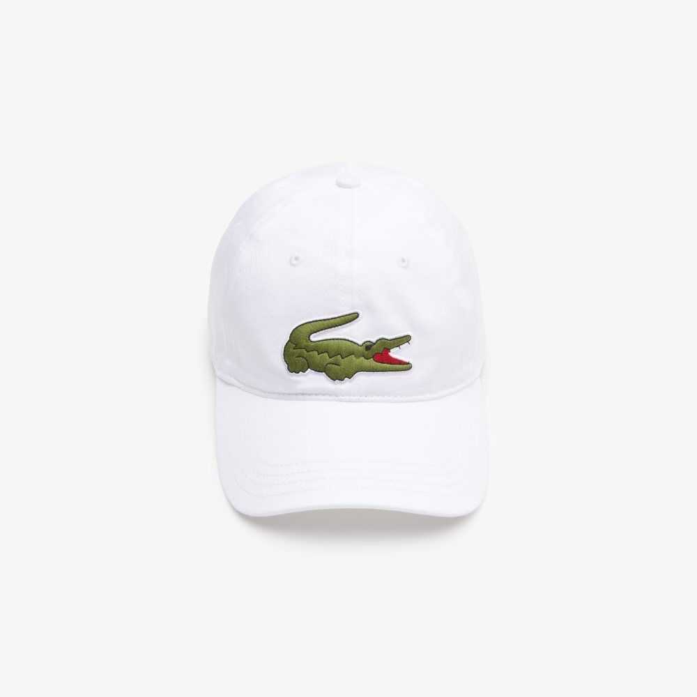 Lacoste Adjustable Organic Bomull Twill Hvite | 4127-ZKHCQ