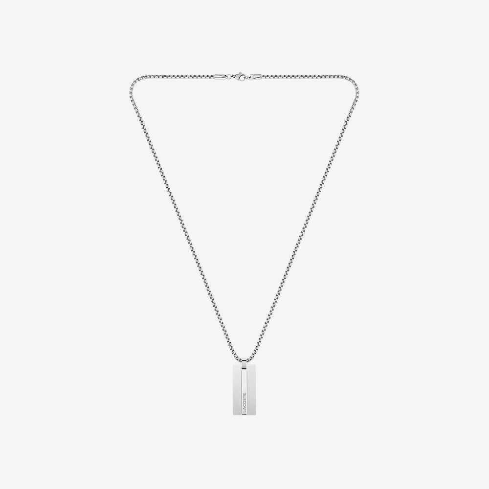 Lacoste Adventurer Necklace Sølv | 3426-KQZRT