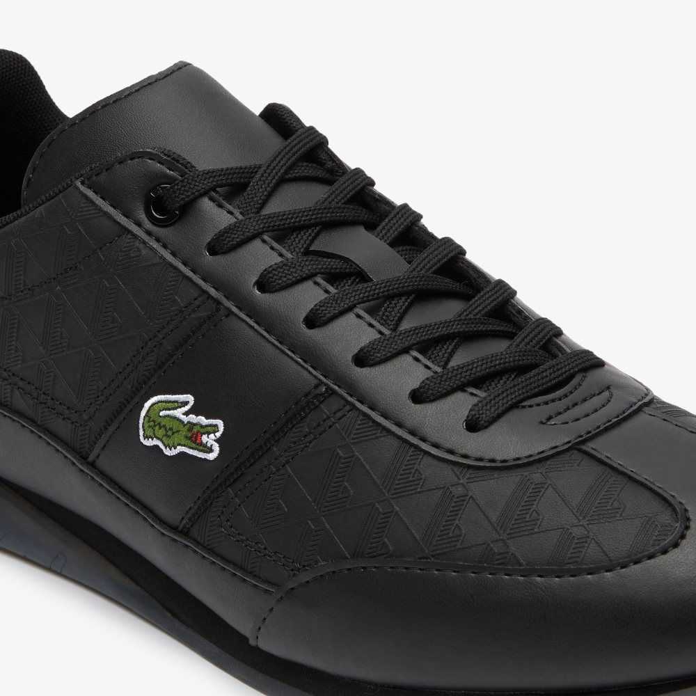 Lacoste Angular Lær Svarte Svarte | 2891-ZPFSW