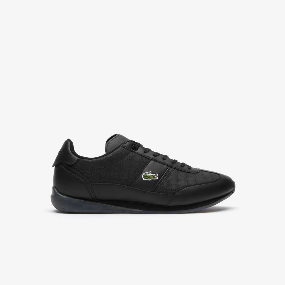 Lacoste Angular Lær Svarte Svarte | 2891-ZPFSW