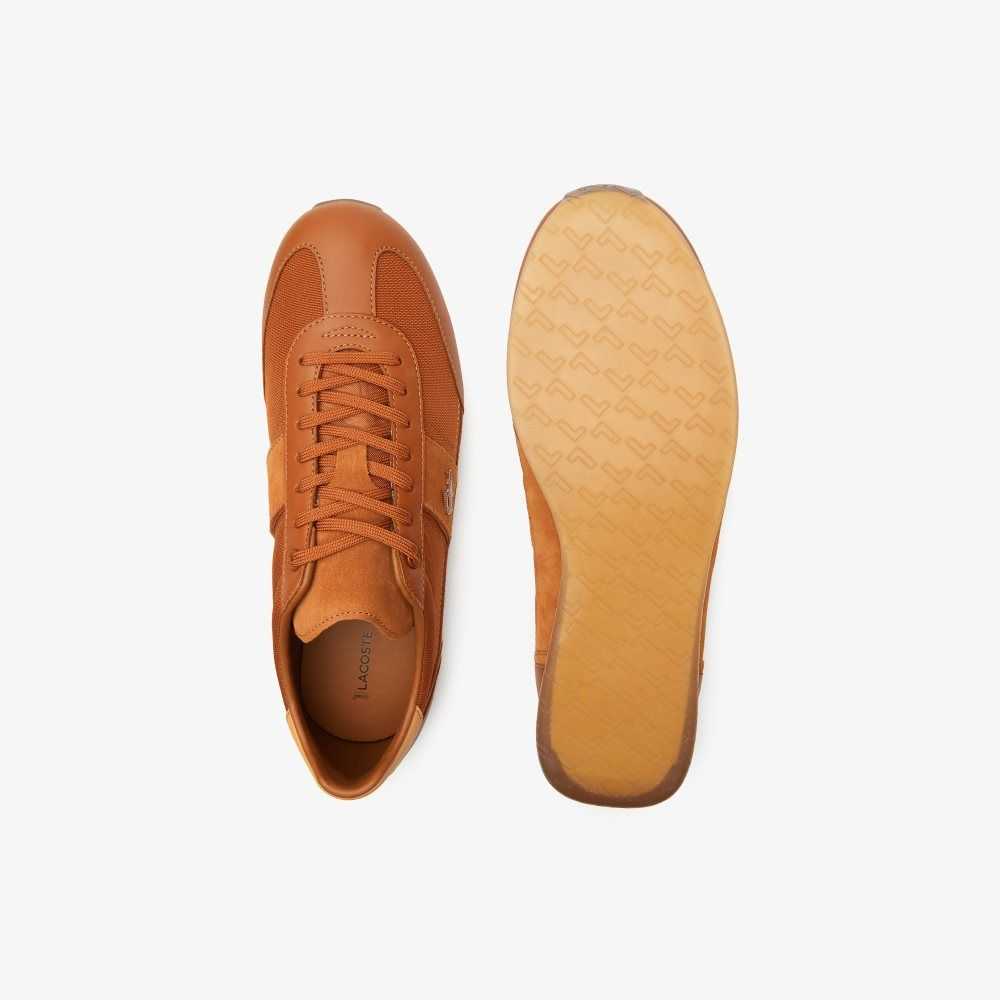 Lacoste Angular Popped Heel Brune Hvite | 7245-YIALN