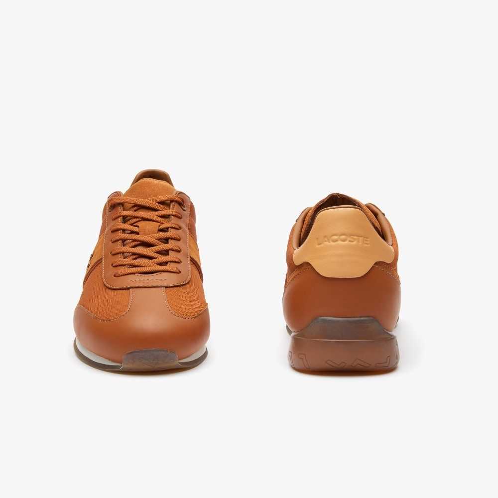 Lacoste Angular Popped Heel Brune Hvite | 7245-YIALN