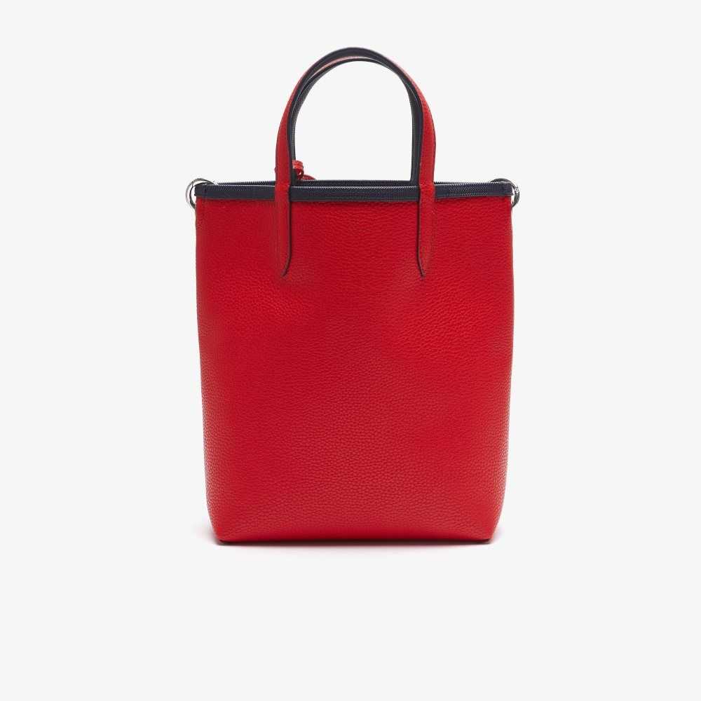 Lacoste Anna Reversible Coated Canvas Tote Bag Blå Mørke Rød | 1732-FRWHJ