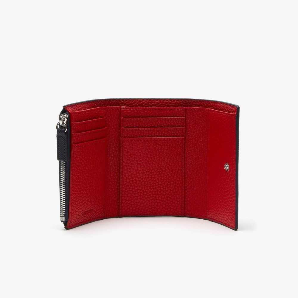 Lacoste Anna Snap Front Wallet Blå Mørke Rød | 1279-BEUJG