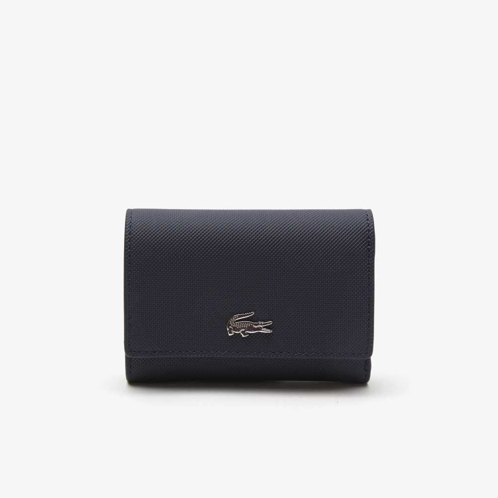 Lacoste Anna Snap Front Wallet Blå Mørke Rød | 1279-BEUJG