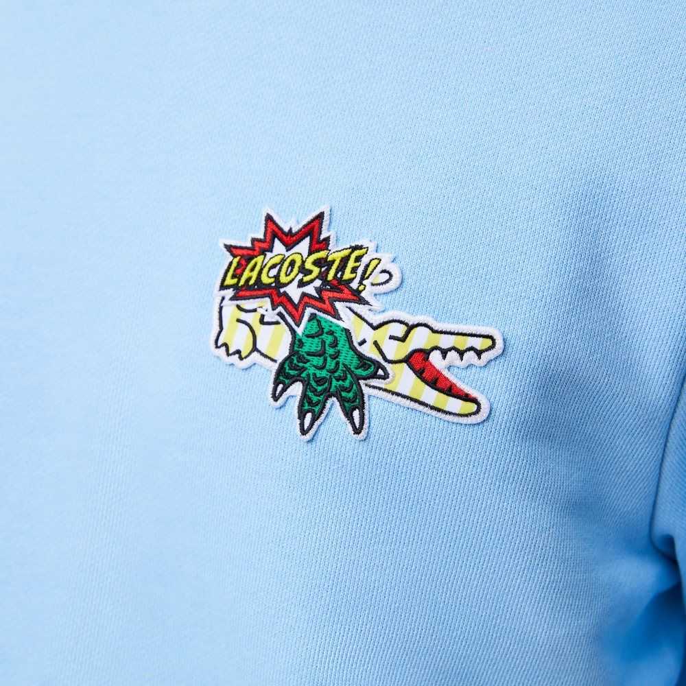 Lacoste Badge Organic Bomull Blå | 0456-KGRVE