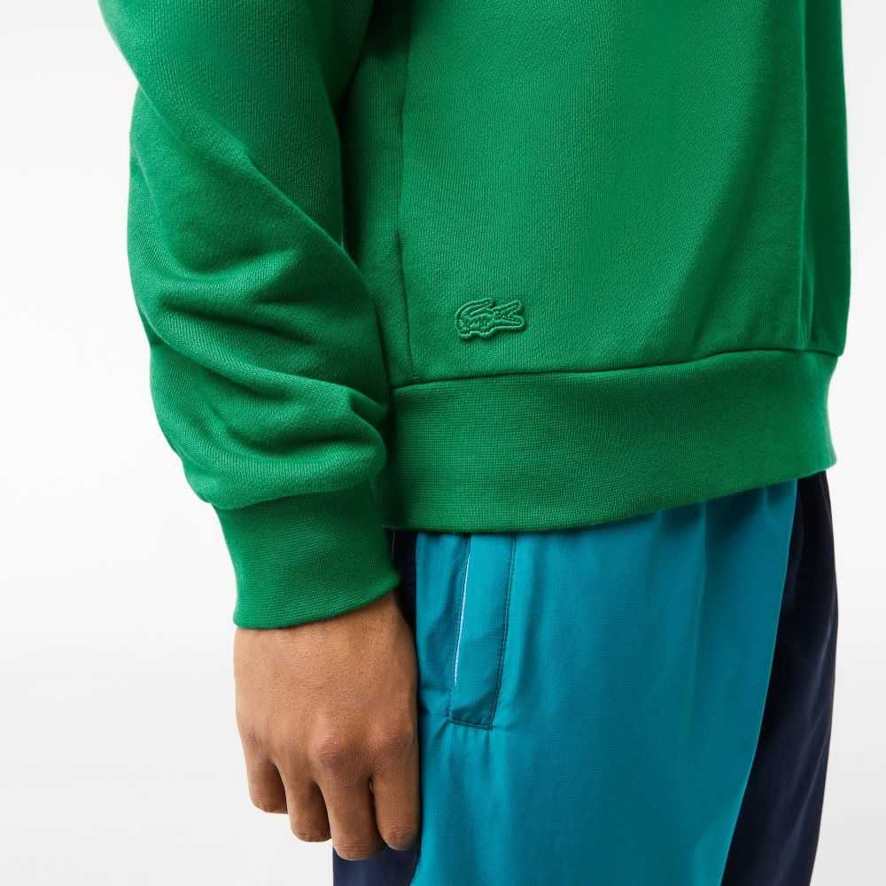 Lacoste Badge Organic Bomull Grønn | 4718-GUWQN